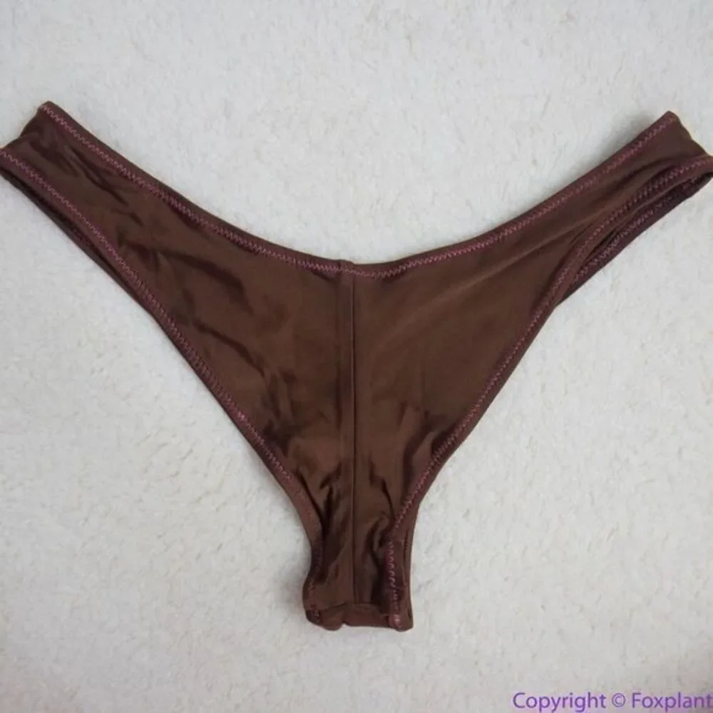 NEW Frankie's‎ Bikinis Katarina Satin Cheeky Bikini Bottom, L